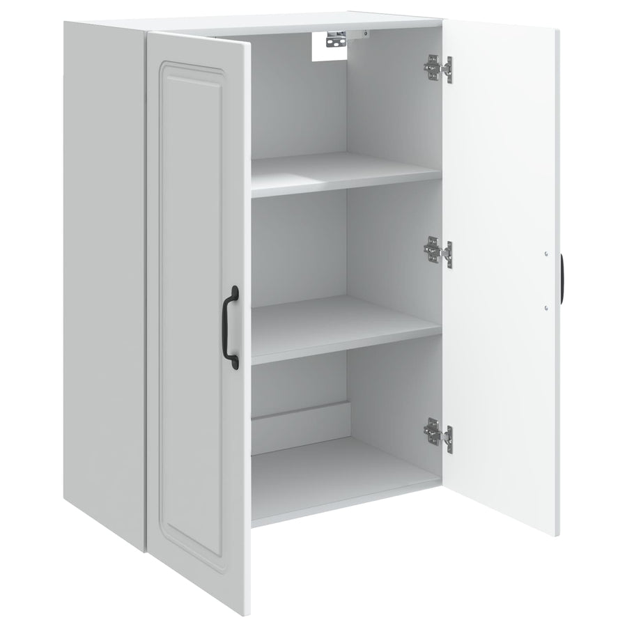 Wandkast Wit 66 x 34,5 x 90 cm Bewerkt hout