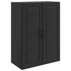 Wandkast 66x34,5x90 cm bewerkt hout zwart