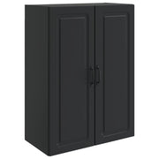Wandkast 66x34,5x90 cm bewerkt hout zwart