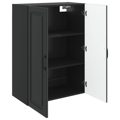 Wandkast Zwart 66 x 34,5 x 90 cm Bewerkt hout