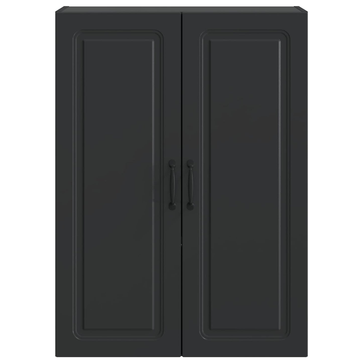 Wandkast Zwart 66 x 34,5 x 90 cm Bewerkt hout
