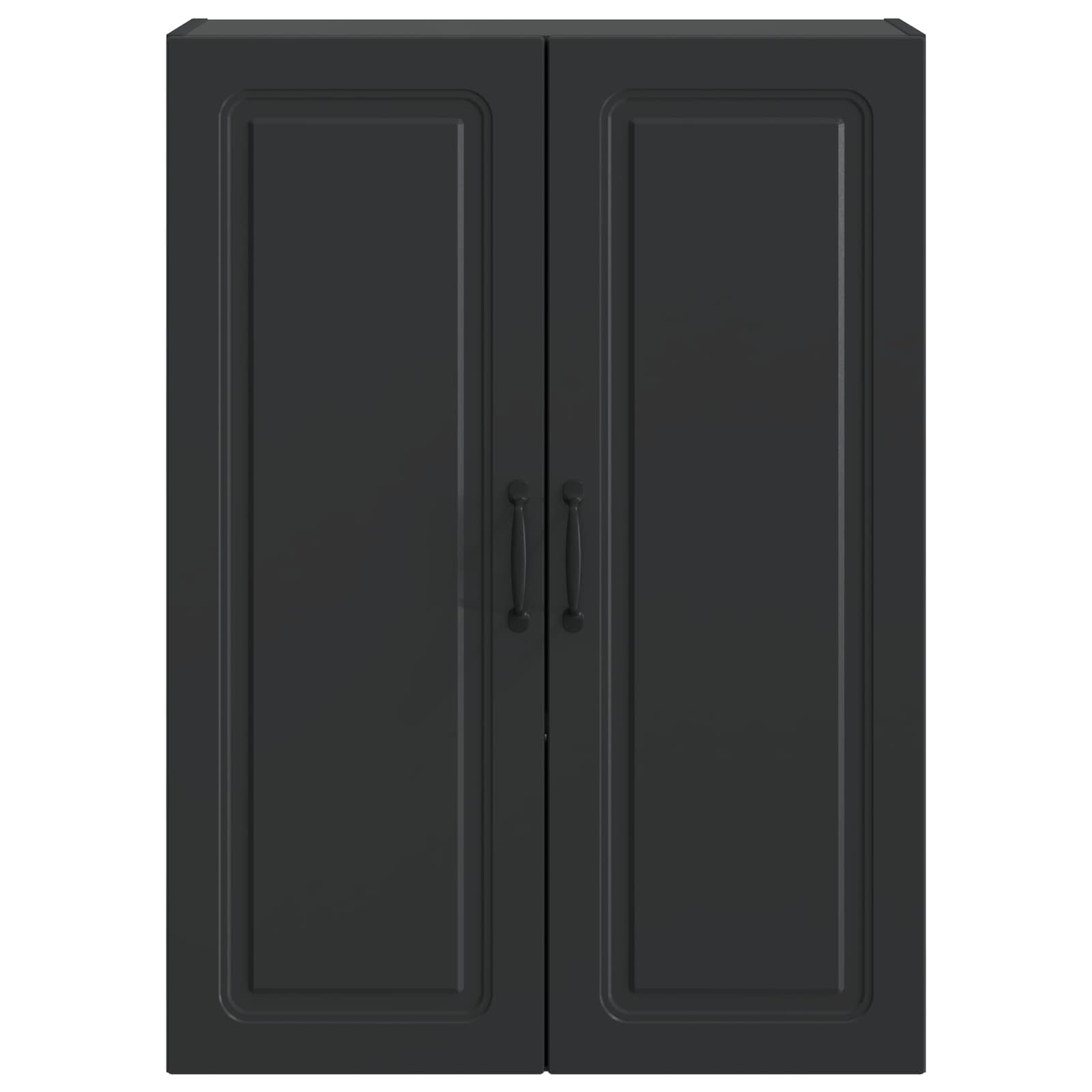 Wandkast Zwart 66 x 34,5 x 90 cm Bewerkt hout