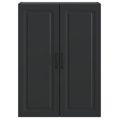 Wandkast Zwart 66 x 34,5 x 90 cm Bewerkt hout