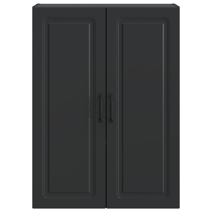 Wandkast Zwart 66 x 34,5 x 90 cm Bewerkt hout