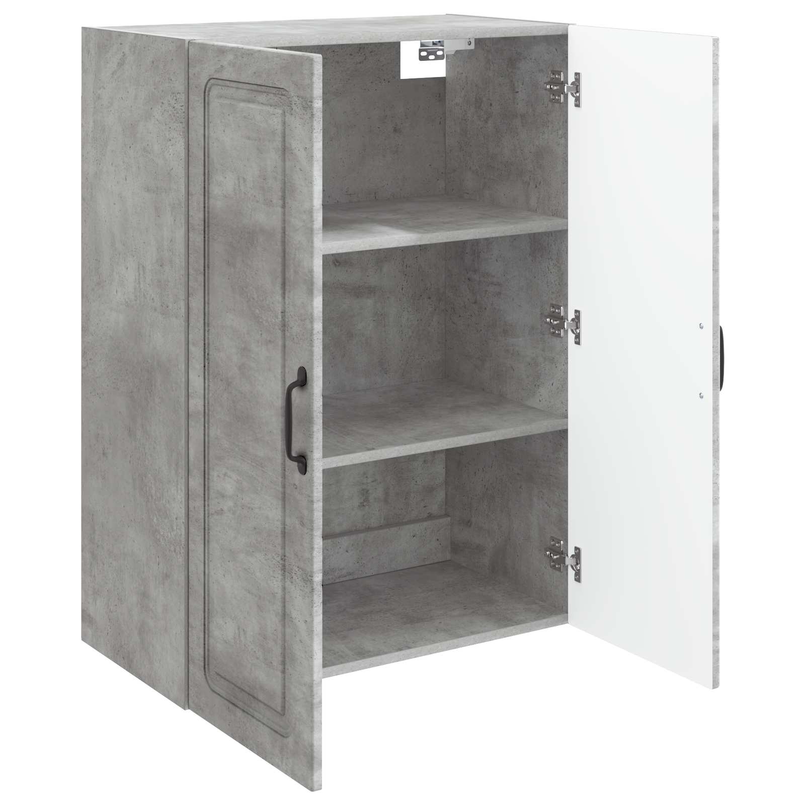 Wandkast Betongrijs 66 x 34,5 x 90 cm Bewerkt hout