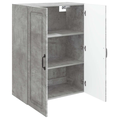 Wandkast Betongrijs 66 x 34,5 x 90 cm Bewerkt hout