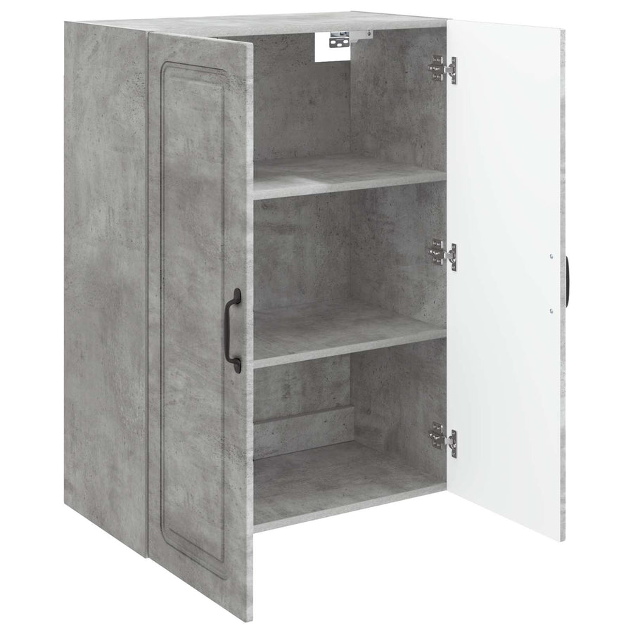 Wandkast Betongrijs 66 x 34,5 x 90 cm Bewerkt hout