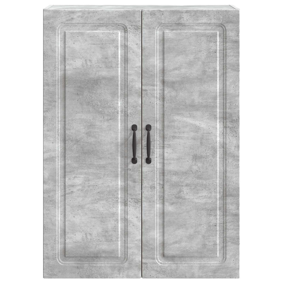 Wandkast Betongrijs 66 x 34,5 x 90 cm Bewerkt hout