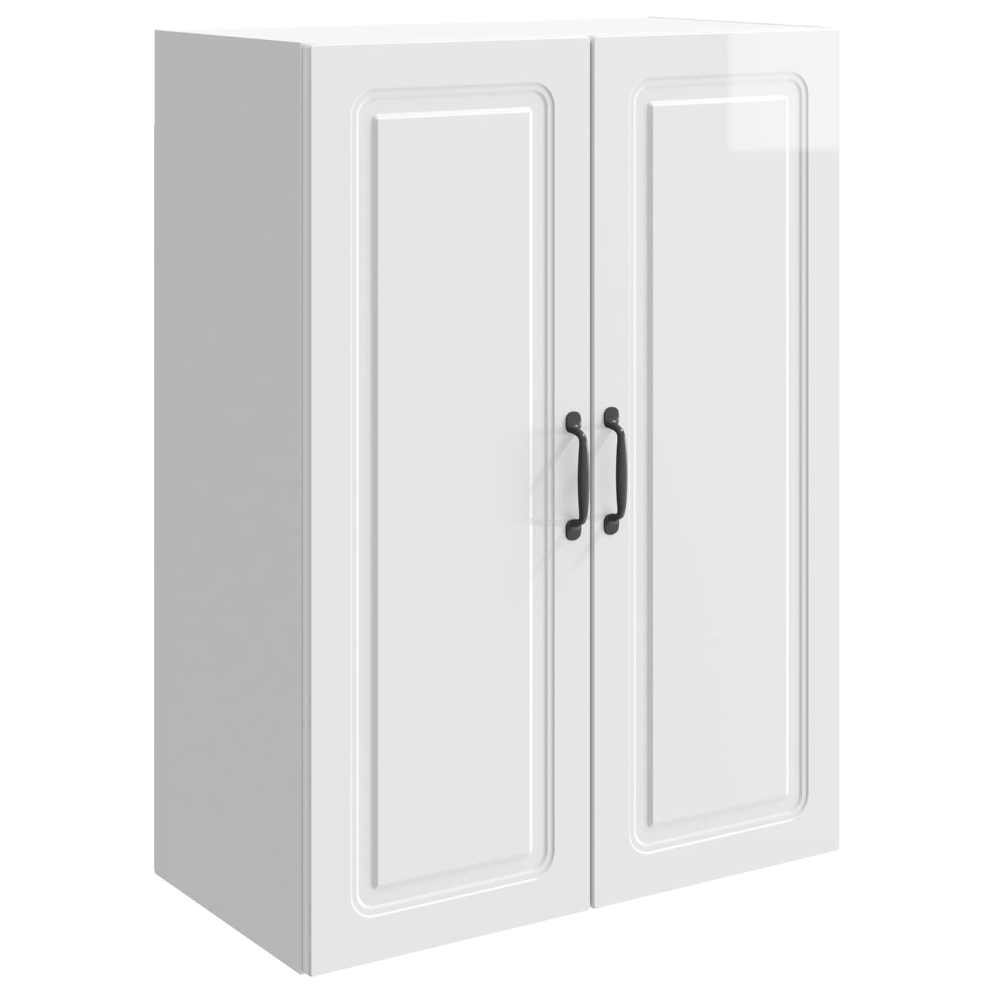 Wandkast Hoogglans Wit 66 x 34,5 x 90 cm Bewerkt hout