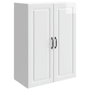 Wandkast 66x34,5x90 cm bewerkt hout hoogglans wit