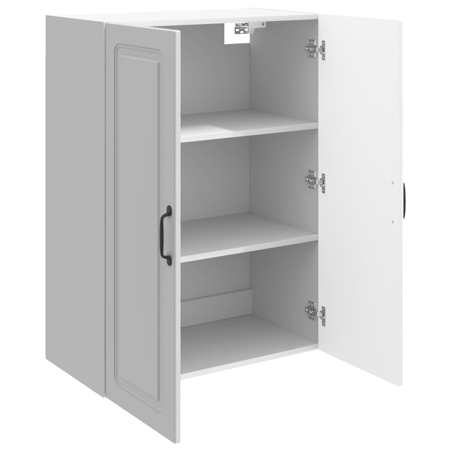 Wandkast Hoogglans Wit 66 x 34,5 x 90 cm Bewerkt hout