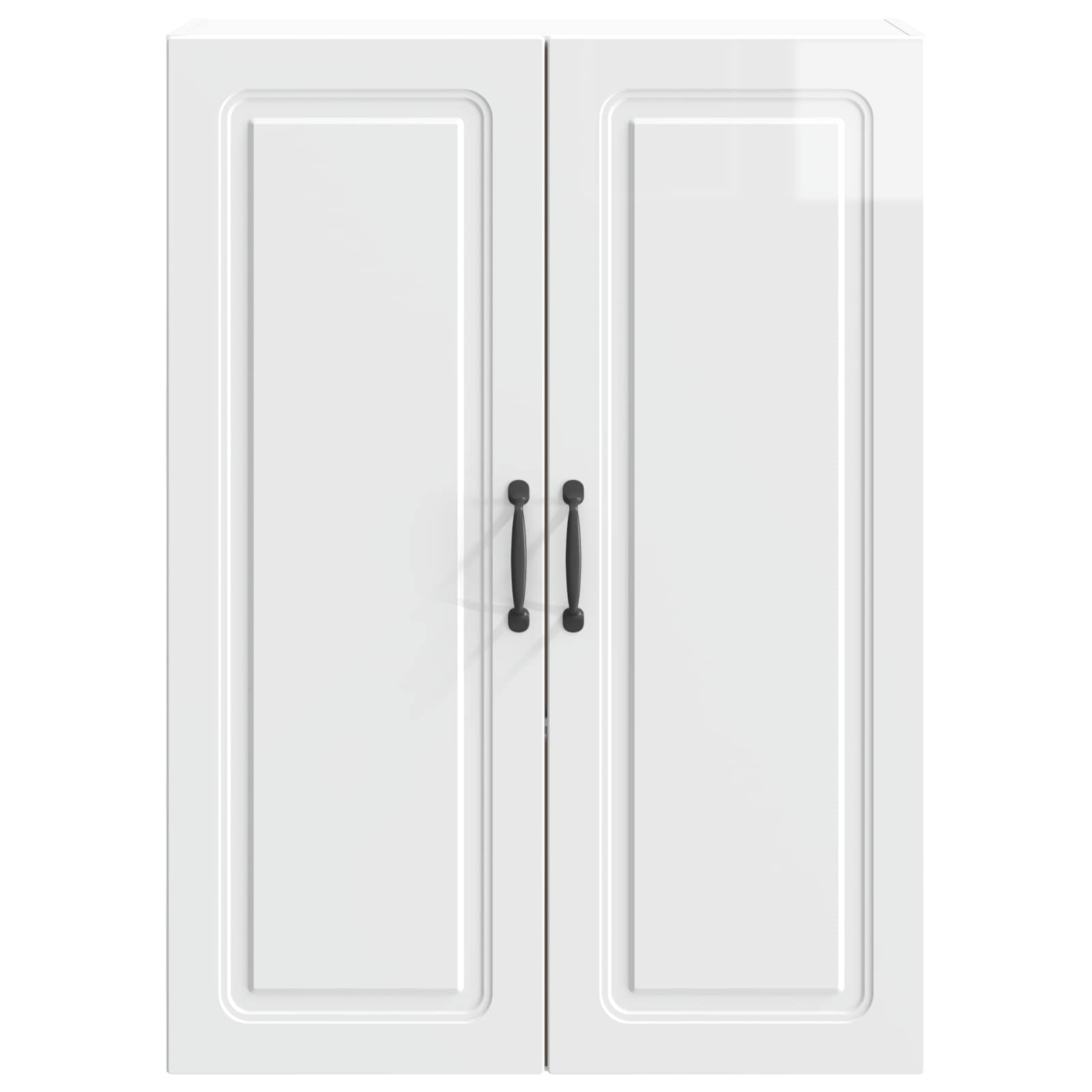 Wandkast Hoogglans Wit 66 x 34,5 x 90 cm Bewerkt hout
