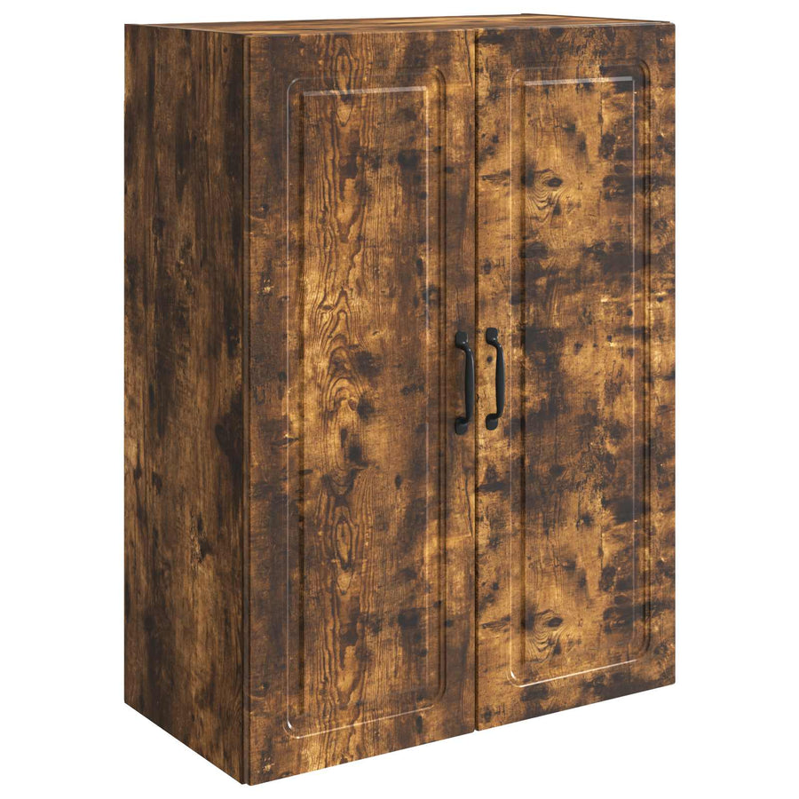 Wandkast Gerookt eiken 66 x 34,5 x 90 cm Bewerkt hout