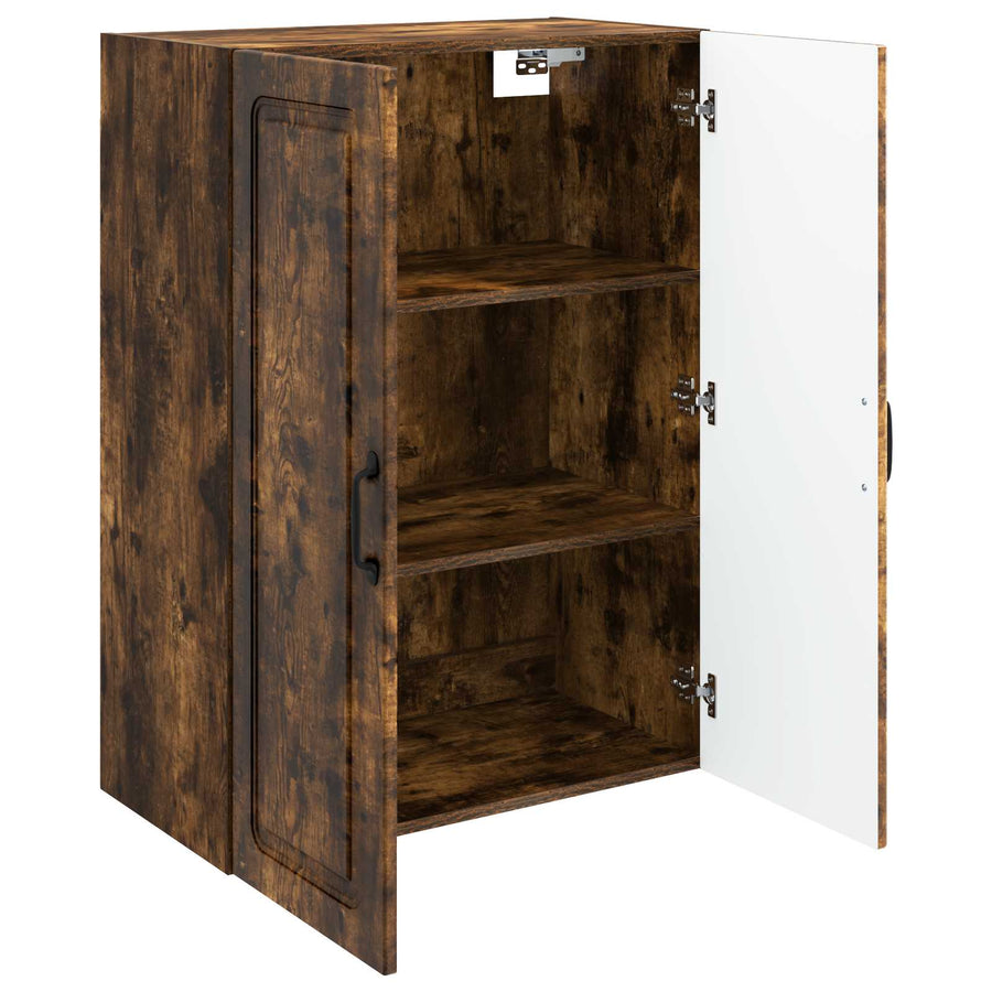 Wandkast Gerookt eiken 66 x 34,5 x 90 cm Bewerkt hout
