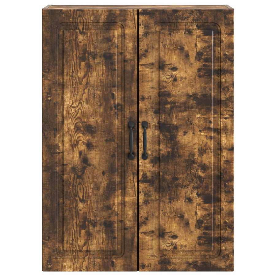 Wandkast Gerookt eiken 66 x 34,5 x 90 cm Bewerkt hout