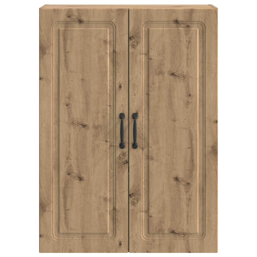 Wandkast Artisanaal eiken 66 x 34,5 x 90 cm Bewerkt hout