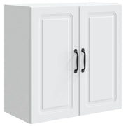 Wandkast 59x31x60 cm bewerkt hout wit muurmontage