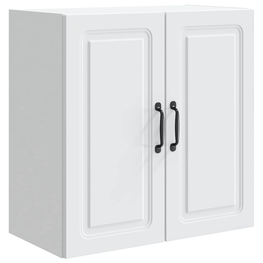 Wandkast Wit 59 x 31 x 60 cm Bewerkt hout