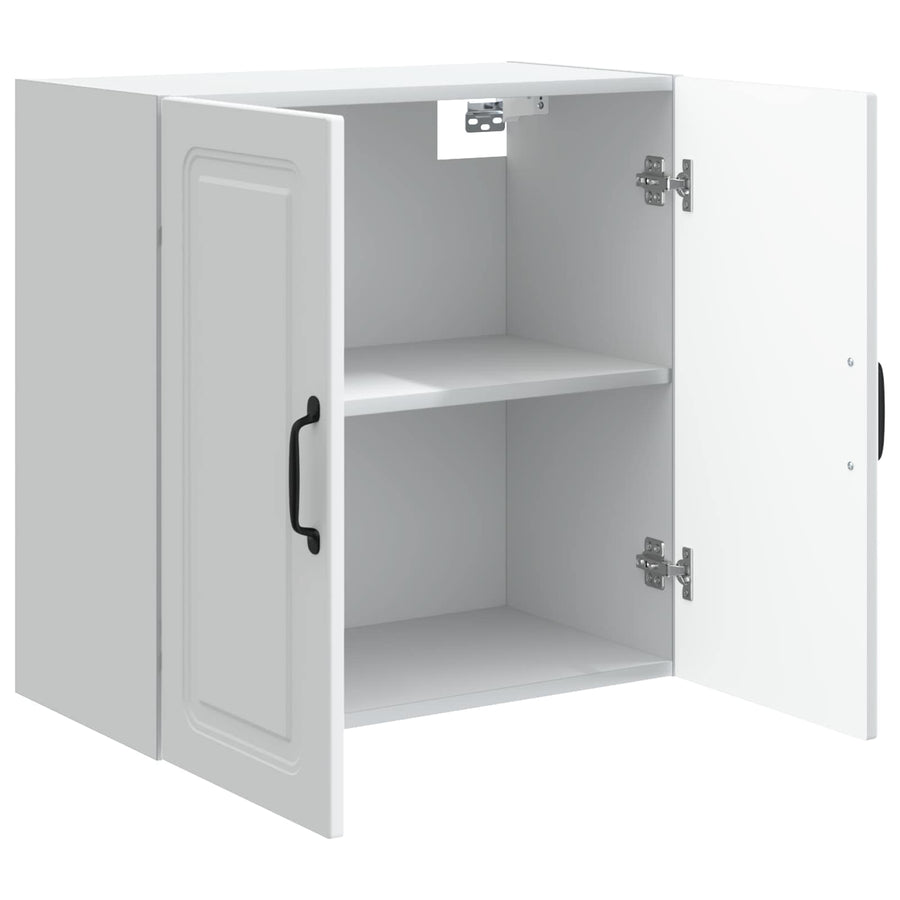 Wandkast Wit 59 x 31 x 60 cm Bewerkt hout