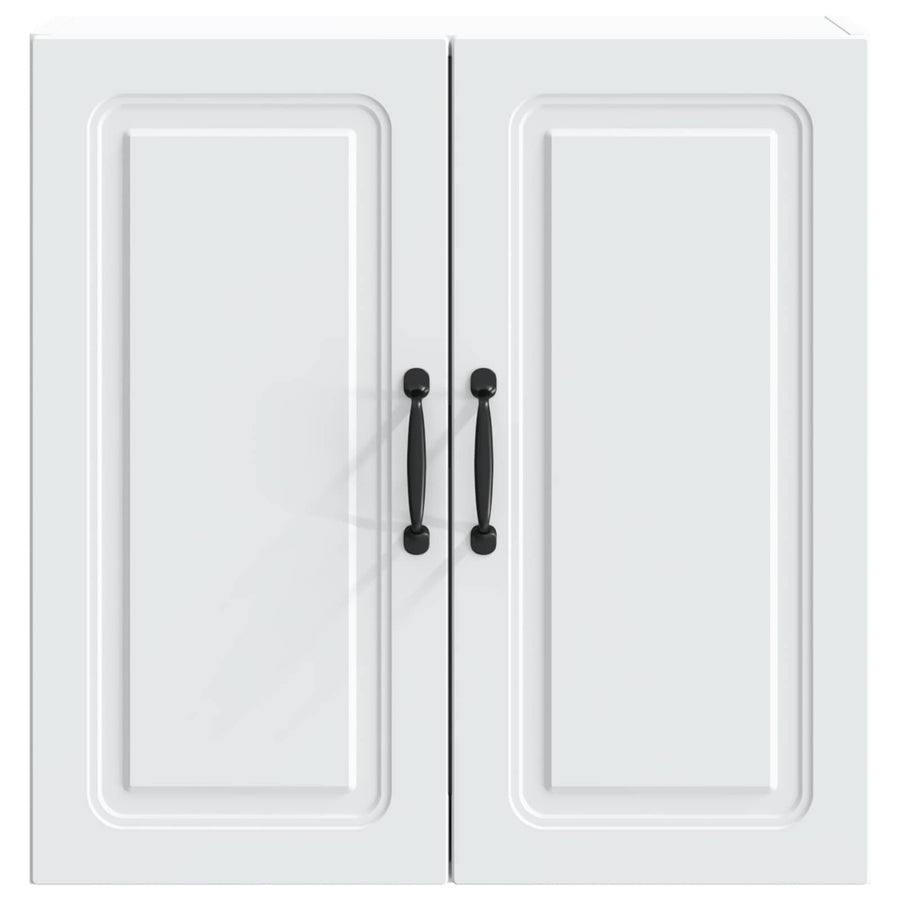 Wandkast Wit 59 x 31 x 60 cm Bewerkt hout