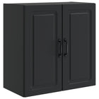 Wandkast 59x31x60 cm zwart bewerkt hout