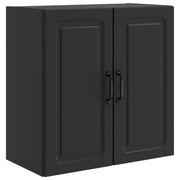 Wandkast 59x31x60 cm zwart bewerkt hout