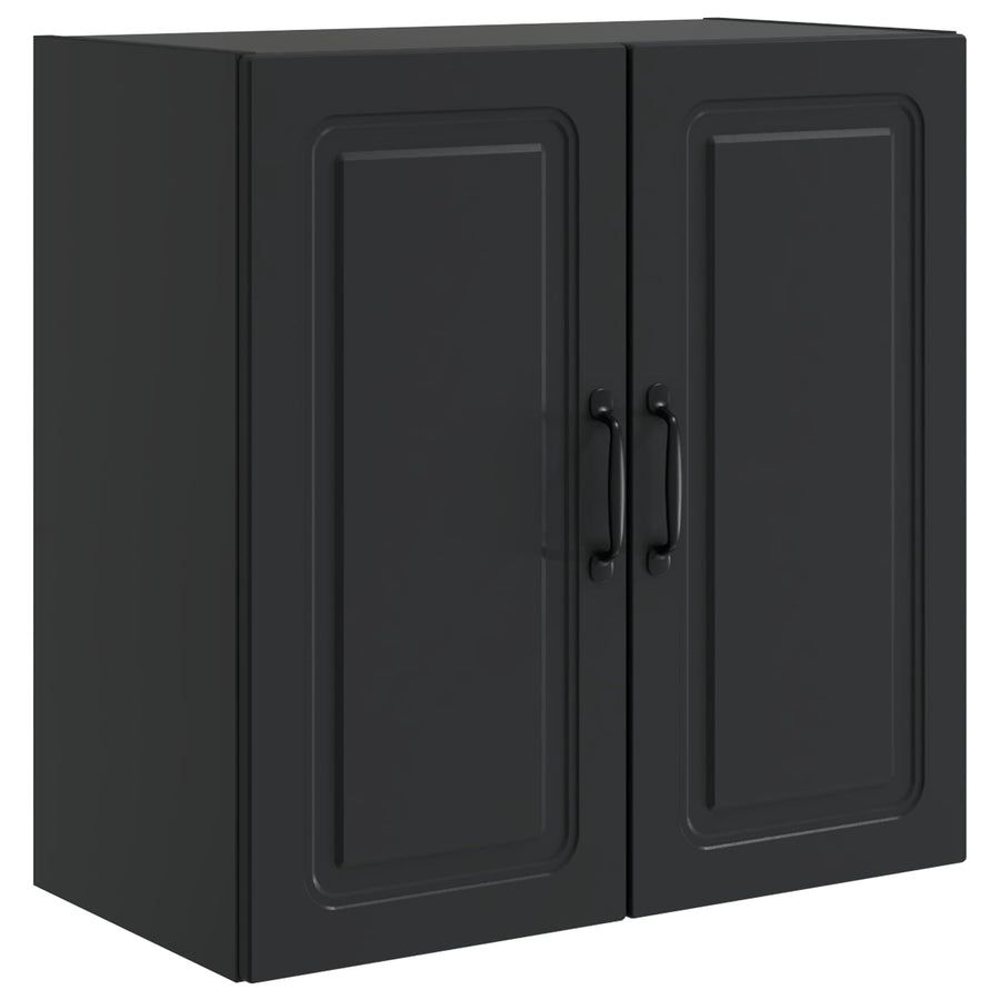 Wandkast Zwart 59 x 31 x 60 cm Bewerkt hout