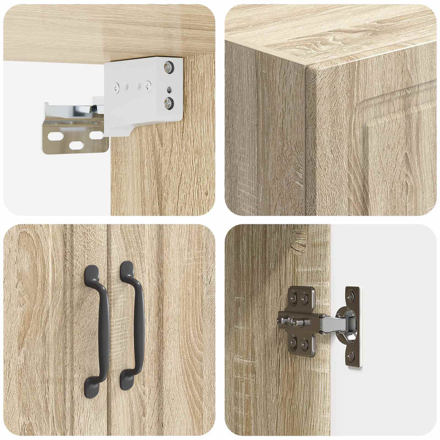 Wandkast Sonoma Eiken 59 x 31 x 60 cm Bewerkt hout
