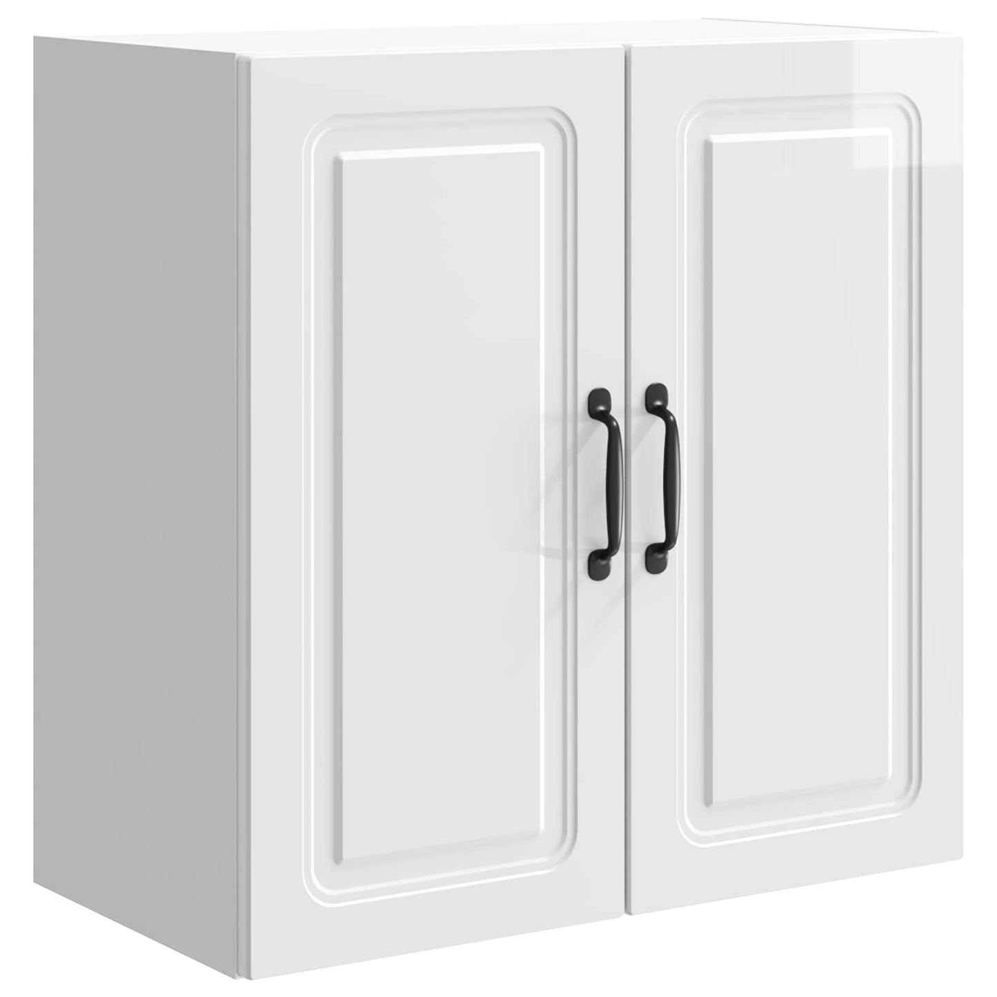 Wandkast Hoogglans Wit 59 x 31 x 60 cm Bewerkt hout