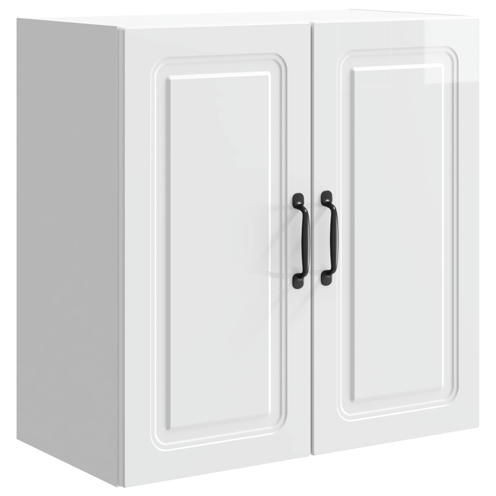 Wandkast Hoogglans Wit 59 x 31 x 60 cm Bewerkt hout