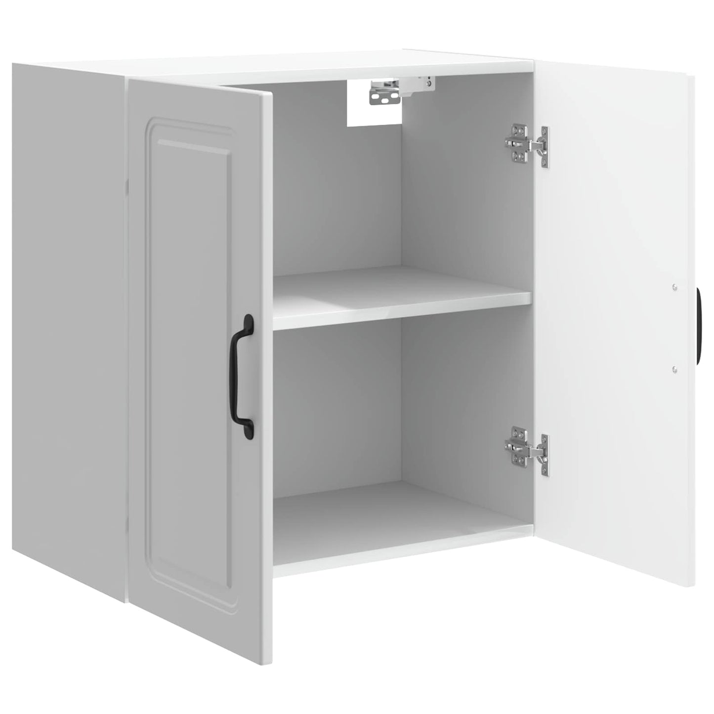 Wandkast Hoogglans Wit 59 x 31 x 60 cm Bewerkt hout
