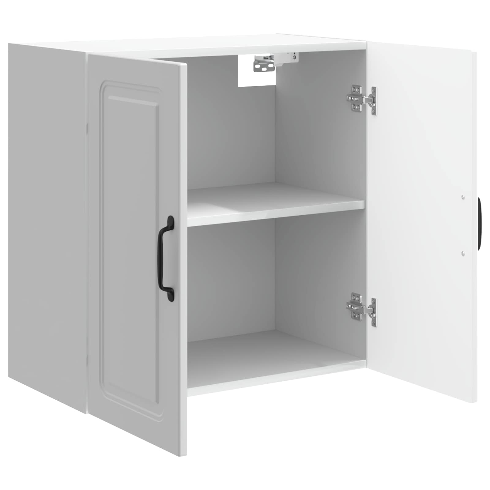 Wandkast Hoogglans Wit 59 x 31 x 60 cm Bewerkt hout