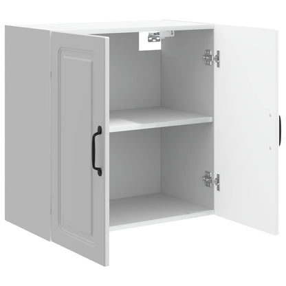 Wandkast Hoogglans Wit 59 x 31 x 60 cm Bewerkt hout