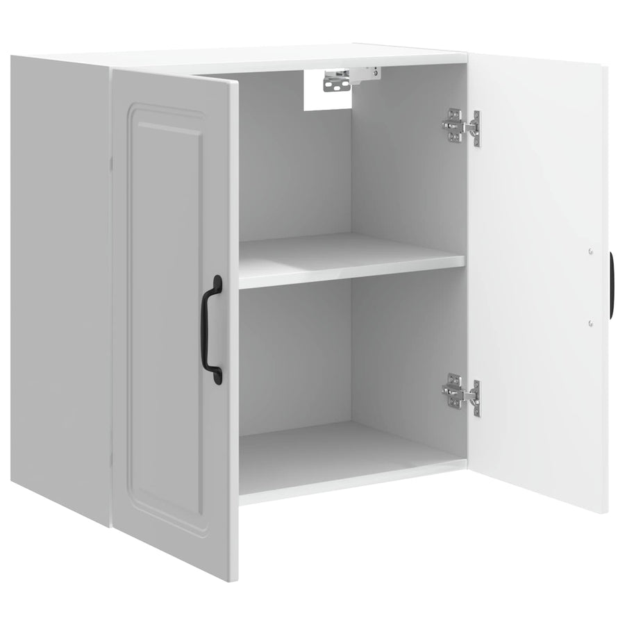 Wandkast Hoogglans Wit 59 x 31 x 60 cm Bewerkt hout