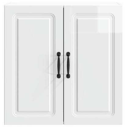 Wandkast Hoogglans Wit 59 x 31 x 60 cm Bewerkt hout