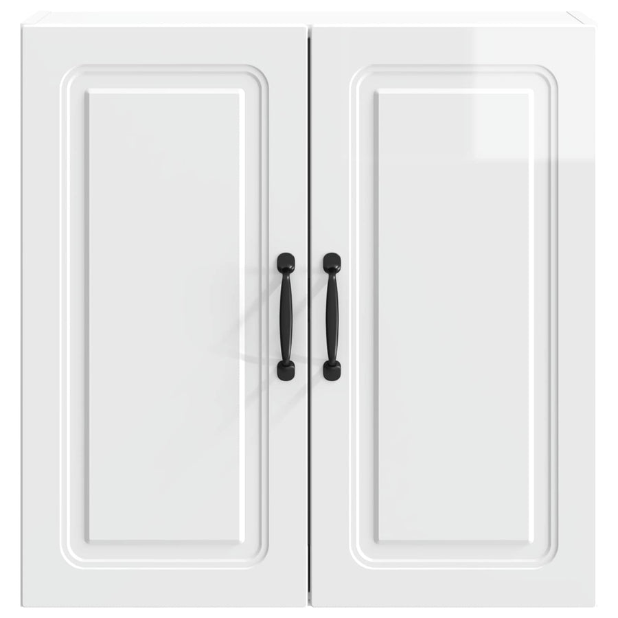 Wandkast Hoogglans Wit 59 x 31 x 60 cm Bewerkt hout