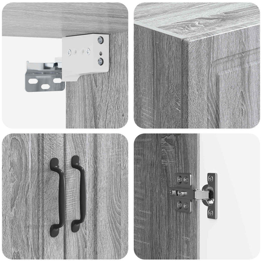 Wandkast Grijs Sonoma 59 x 31 x 60 cm Bewerkt hout