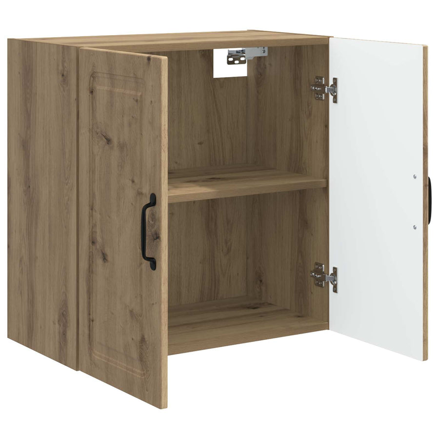 Wandkast Artisanaal eiken 59 x 31 x 60 cm Bewerkt hout