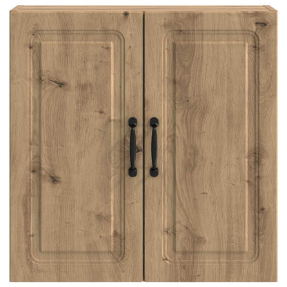 Wandkast Artisanaal eiken 59 x 31 x 60 cm Bewerkt hout