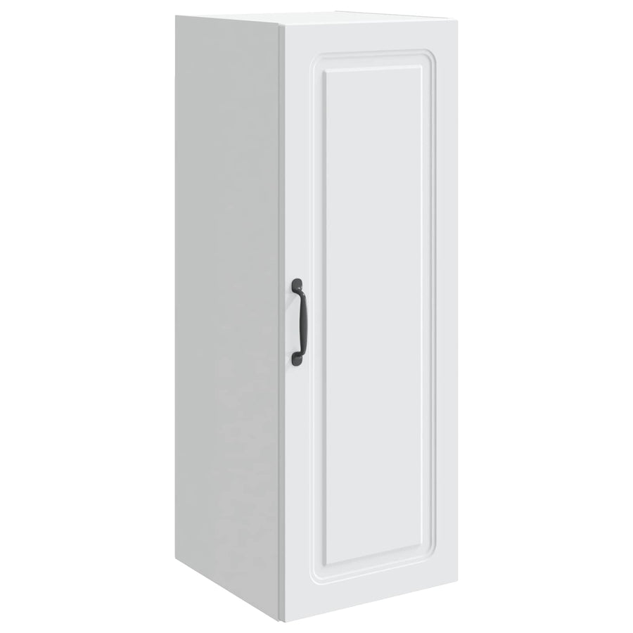 Wandkast Wit 33 x 34,5 x 90 cm Bewerkt hout