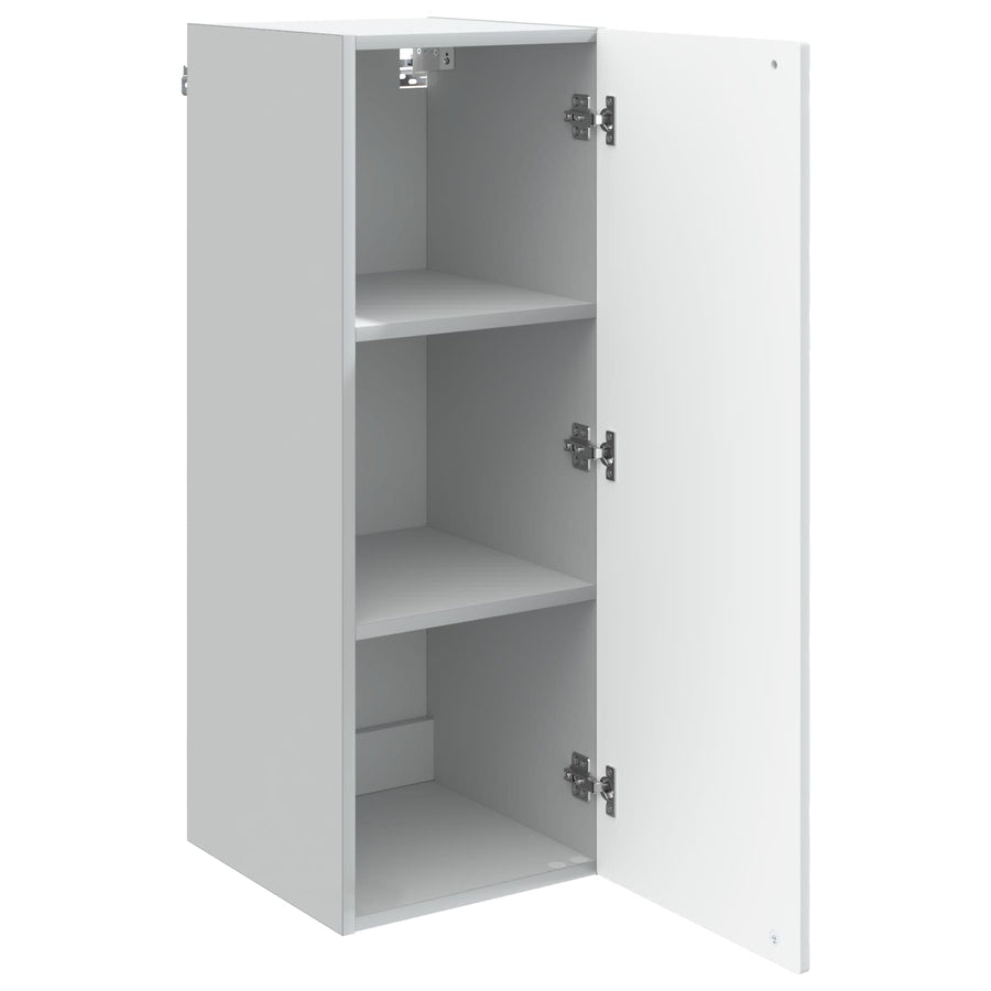 Wandkast Wit 33 x 34,5 x 90 cm Bewerkt hout