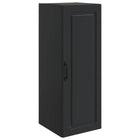 Wandkast 33x34,5x90 cm bewerkt hout zwart