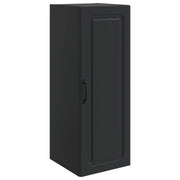 Wandkast 33x34,5x90 cm bewerkt hout zwart