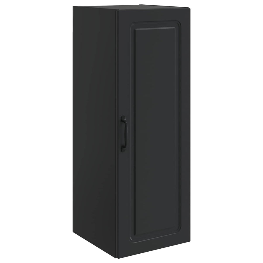 Wandkast Zwart 33 x 34,5 x 90 cm Bewerkt hout