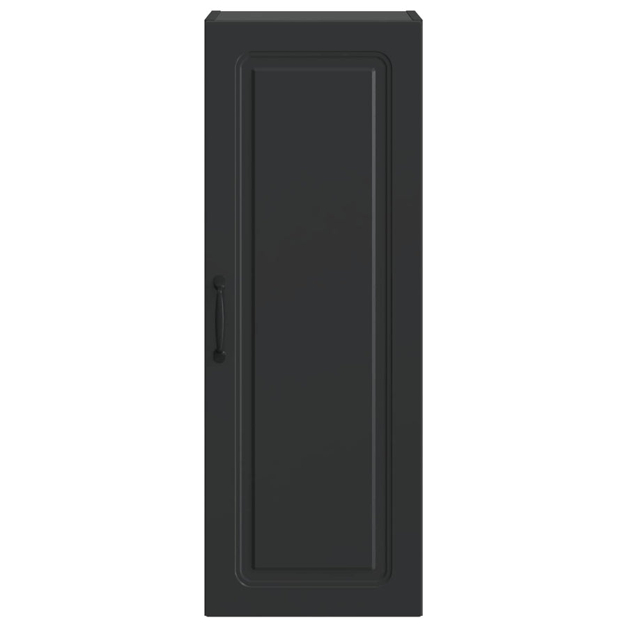 Wandkast Zwart 33 x 34,5 x 90 cm Bewerkt hout