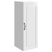 Wandkast 33x34.5x90 cm hoogglans wit bewerkt hout