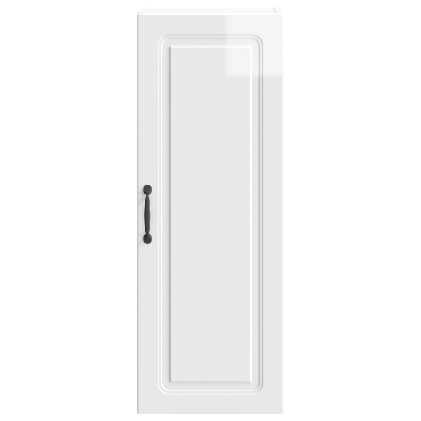 Wandkast Hoogglans Wit 33 x 34,5 x 90 cm Bewerkt hout