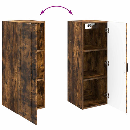 Wandkast Gerookt eiken 33 x 34,5 x 90 cm Bewerkt hout
