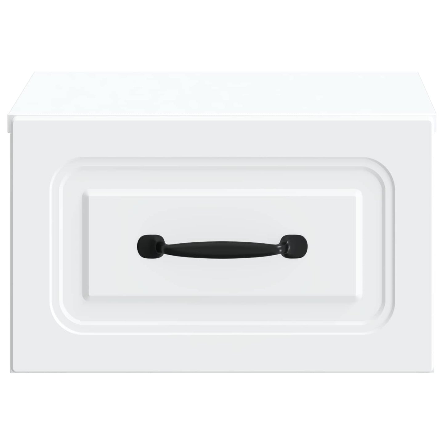 Wandbeugel Bedkast met lade Wit 34,5 x 33 x 20 cm Bewerkt hout
