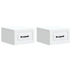 Wall Bracket for Wall Bed 2 pcs White 34.5 x 33 x 20 cm Engineered wood